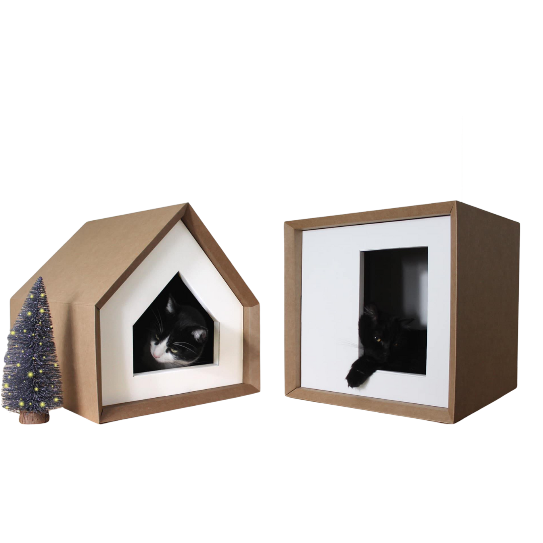 Casetta Cubo Design con Tiragraffi per Gatti