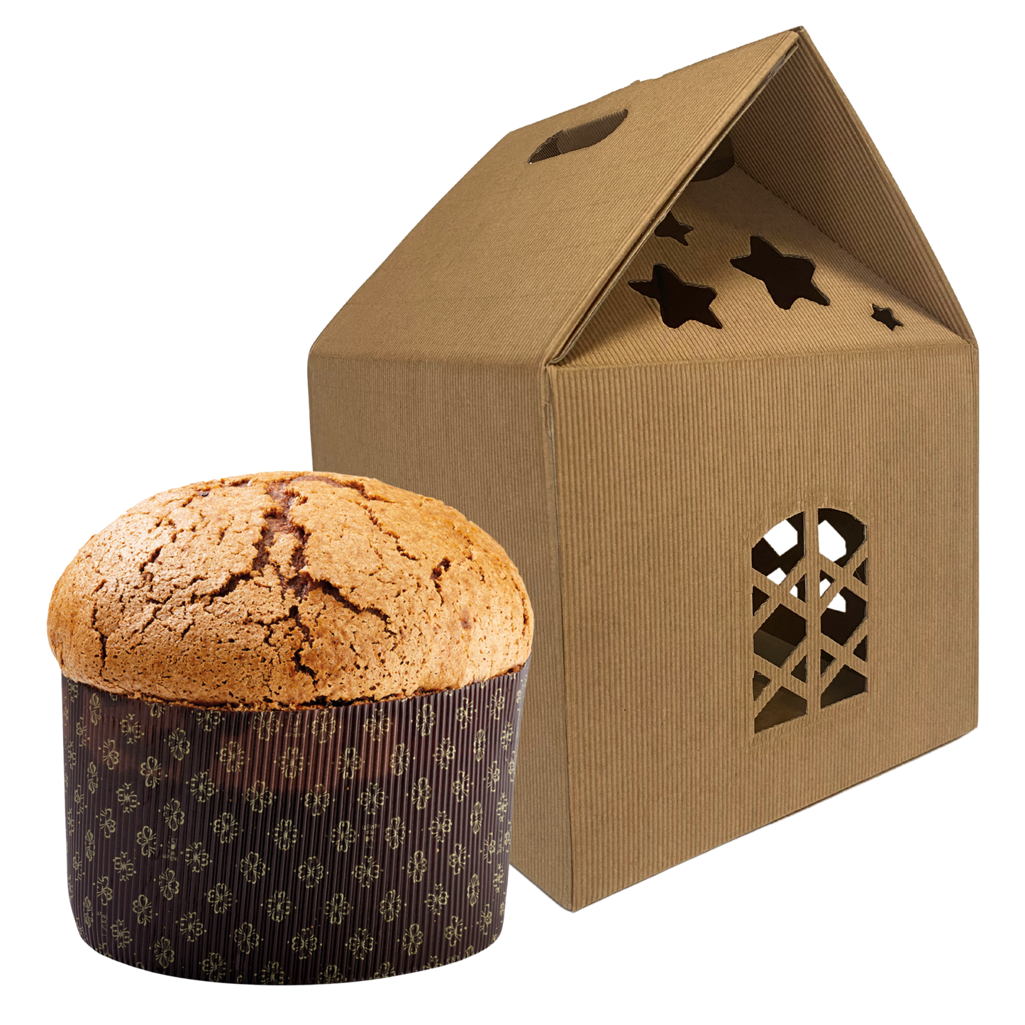 Porta Panettone Natalizio in Cartone